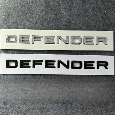 Autó 3D ABS DEFENDER Betű Matricák Dekálok DEFENDER Autóhoz Első Motorháztető Hátsó Csomagtartó Karosszéria Embléma Jelvény Matricák