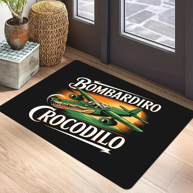 

Funny Italian Meme Rectangle Carpet Bombini Gusini Crocodile Brainrot Home Decor Mat Non Slip Floor Rug Entryway Doormat 40x60cm
