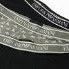Emporio Armani Boxertrosor med Örn Storlek Grå och EM000370 AF10779 Tillverkade i Herr 3-pack Logotyp, Medium, Svart, MC065, Italien.