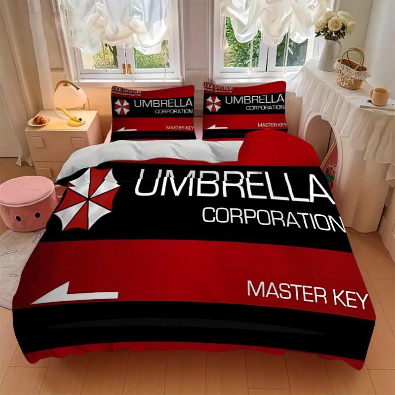 Umbrella Corp Master Key Print 3Pcs Bedding Setduvet Cover With 2 Bedropillowcase Home Birthday Gift
