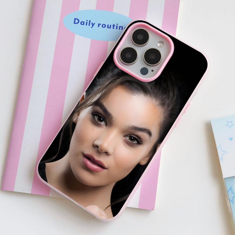 Hailee Steinfeld Jelly Double layer Pink Mobile Phone Case for iPhone 17 16 15 14 13 12 11 Air Pro Max Plus Protective
