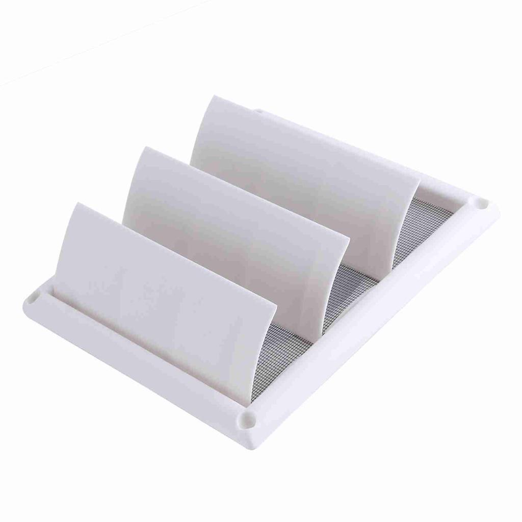 1PC Couvercle de Grille d'Aération en Plastique 3 Volets Grille de Ventilation Murale pour Conduit avec Filet Nouveau