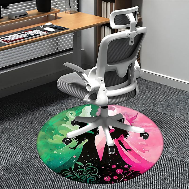

Witch Chair mat Round Rug-Office carpet, Machine Washable, Non-slip, Suitable for Living Rooms, Bedrooms 80cm