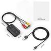 3RCA Female/Male to HDTV Converter Composite to HDTV Adapter Support 1080P for Game Console VCD Player Electronic