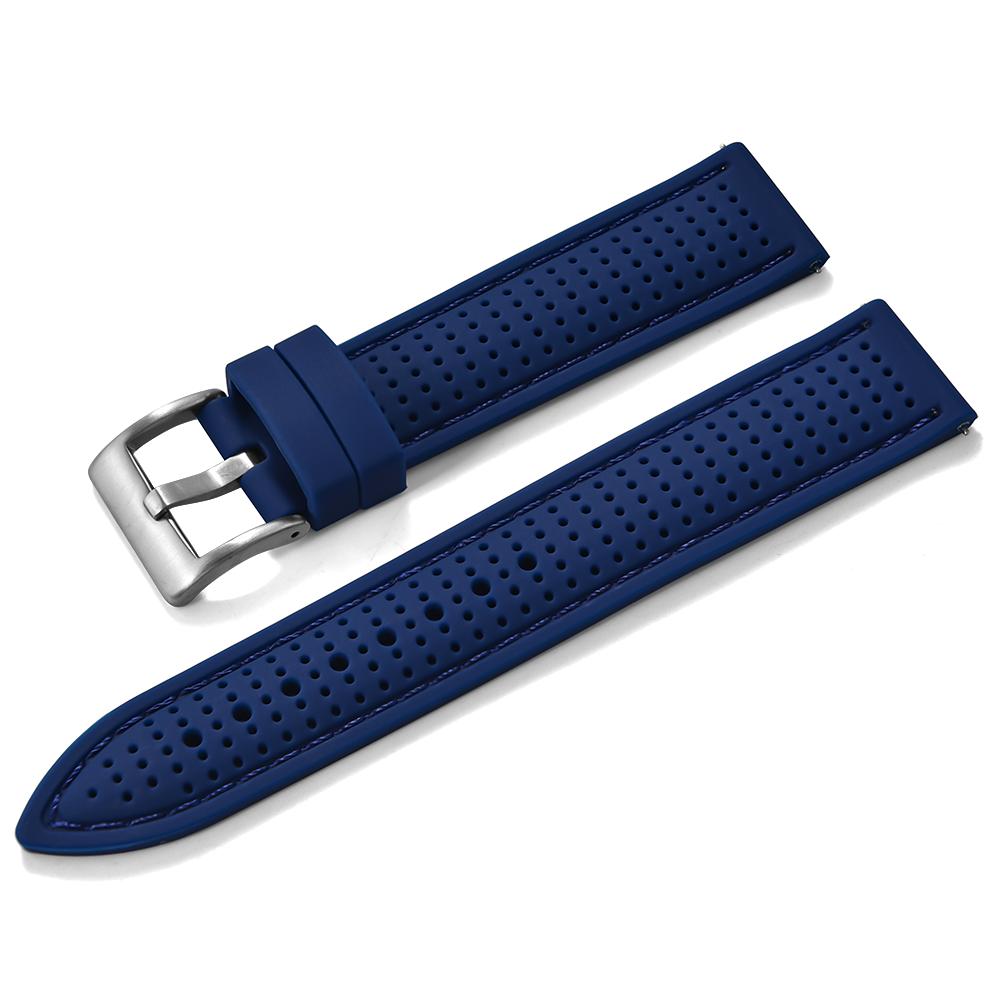 Quick Release Sport Silicone Watch Band - Breathable Waterproof Soft Rubber Strap Universal Fit 18mm 20mm 22mm For Men Women