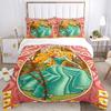 3pcs Disney Princess Aurora Design Bedding Set - 1 Soft Quilt Cover + 2 Pillowcases, Machine Washable - Suitable for All Seasons, Perfect Gift fo