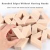 16pcs V Shape Natural Large Wooden 3D Building Blocks Toys Baby Unpaint Wooden Montessori Educational Stacking Blocks Toy Child