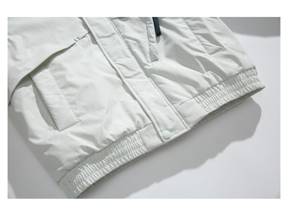 UNDREST Unisex Color Block Stand Collar Cotton Windbreaker Winter Jacket MA48