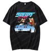 Unisex Anime Girl Car Graphic Tees Shirt Summer Short Sleeve Harajuku Casual Loose Tops Ropa Hombre