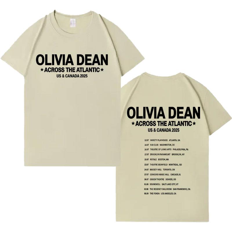 Singer Olivia Dean 2025 Tshrit Fashion Short Sleeve T Shrit Men Women Hip Hop Oversized Cotton Casual Comfort Tshrits Streetwear