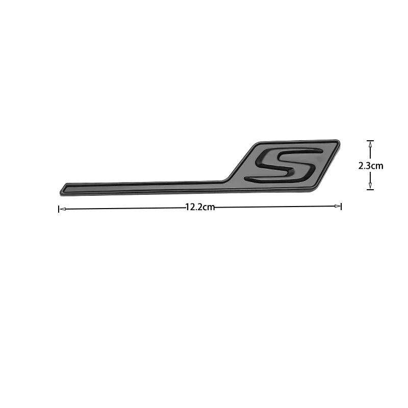 3D ABS S Logo Badge Emblem Car Trunk Stickers For Mercedes Benz AMG E63S C63S GLC63S GLE63S GLS63S GTS GT43S GT53 GT50 CLA45S