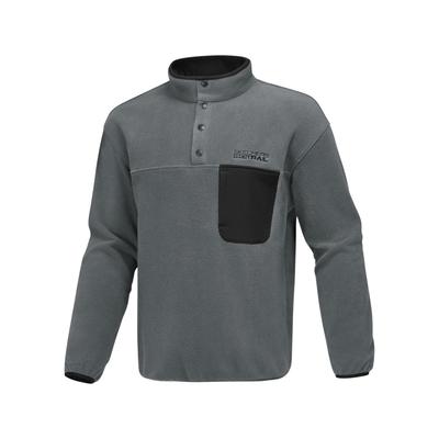 Moletom de Lã com Zíper Parcial Color Block Isolado Antiestático Amigo da Pele Esportivo Casual Pulôver Moletom Masculino sweatshirt P425M190-0038