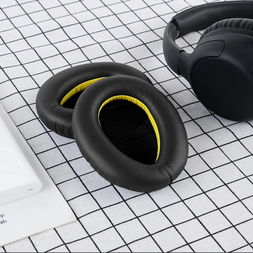Geekria Ear Pads QuickFit Compatible Pads Compatible with Sony Headphones Pads Cups Protein Leather WH-CH700N, WH-CH710N, WH-CH720N Ear/Ear (Black)