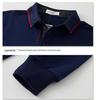 Extra Large Men's Long Sleeve Polo Shirt - Turn-Down Collar, Plus Size, Loose Fit, Business Style