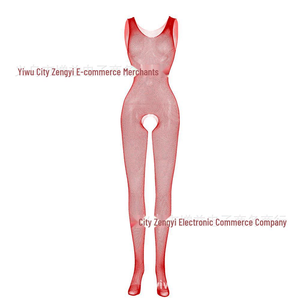 Black Silk Milk-Leak Stockings: Transparent Hollow Pajamas with Suspenders, Open Crotch Design W253.