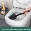 Space Aluminum Wall-Mounted Toilet Brush with No Dead Angle Design and Punch-Free Storage