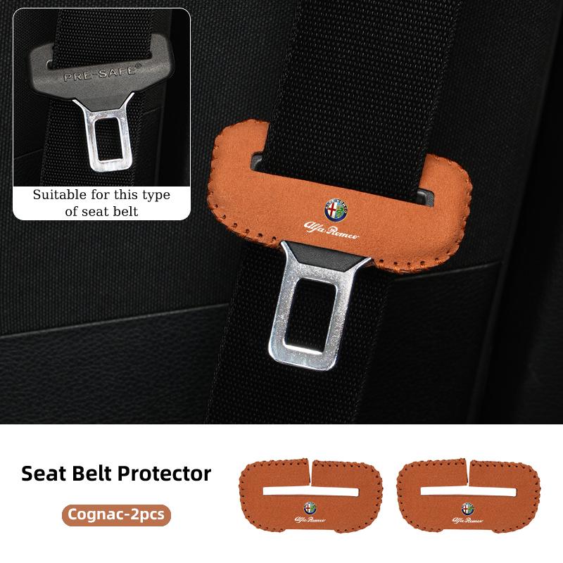 2026 Hot Sticker Car Seat Belt Clip Protector Seatbelt Buckle Plug Protective Cover For Alfa Romeo Giulietta GT 159 147 156 Mito