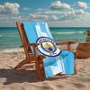 Manchester City Temalı Ultra Yumuşak Plaj Havlusu, Havuz - Kamp, Dalış İçin İdeal - Mükemmel Seyahat Gereci, Canlı Renkli Plaj Havlusu.