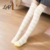 Fluffy Sleeping Socks 1 Pair Women Thigh High for Winter Thickened Coral Fleece Leg Soft Plush Warmer Long Stockings Warm Over Knee Boot Girls