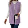 New Elegant Women's Faux Fur Teddy Vest Jacket Casual Sleeveless Outwear