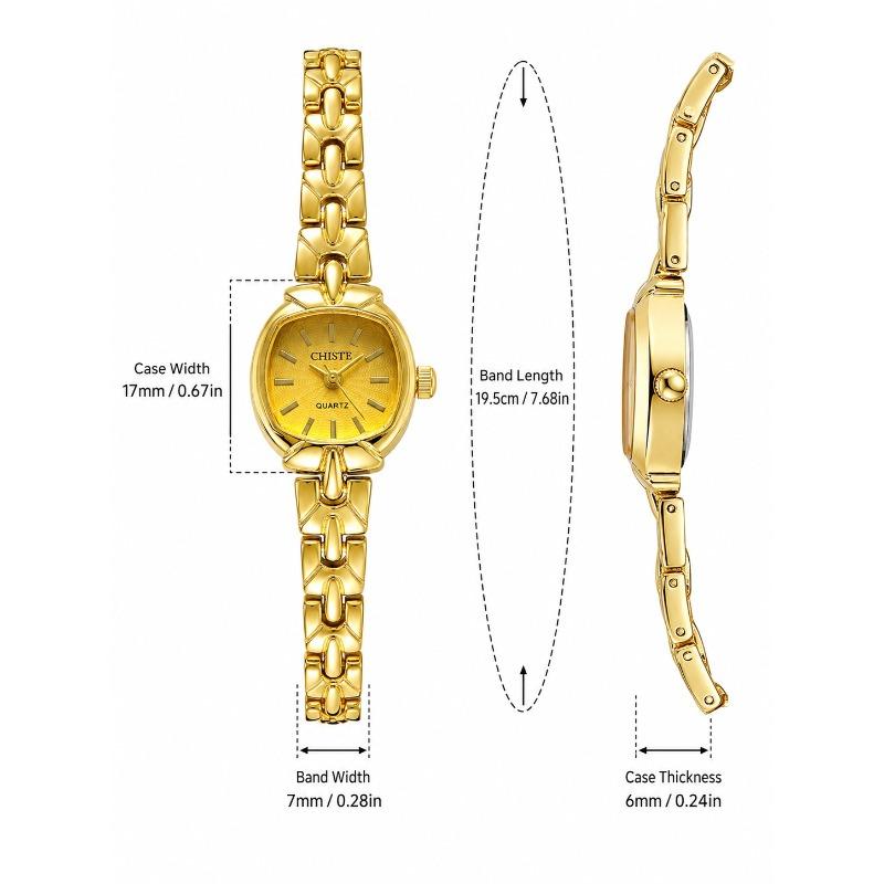 Fashion Women's Quartz Bracelet Watches for Women Luxury Retro Small Square Ladies Wristwatch Clock Gift reloj para mujer