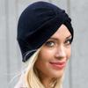 Solid Color Pleated Women Cancer Chemo Hat Beanie Turban Head Scarf Wrap Cap