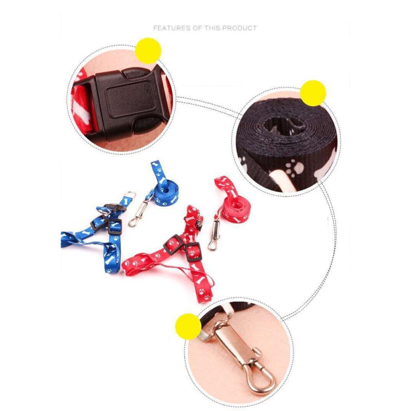 Polyester Pet Chest  Strap Soft Breathable Harness Rope Leash For Medium/large Dogs Cats
