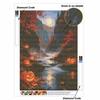 5D Diamond Painting Kit Spooky Halloween Pumpkin Full Drill Canvas Art DIY Rhinestone Craft for Modern Wall Decor