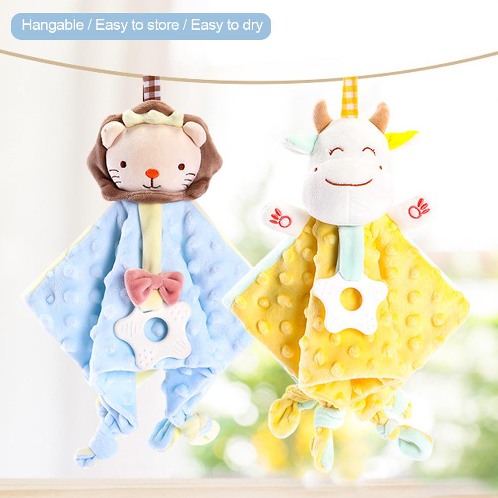Baby Plush Toys Towel Appease Doll Teether Cartoon Bunny Bear Elephant Soft Blanket Stuffed Sleep Toy Soothe Toddler Baby Toys