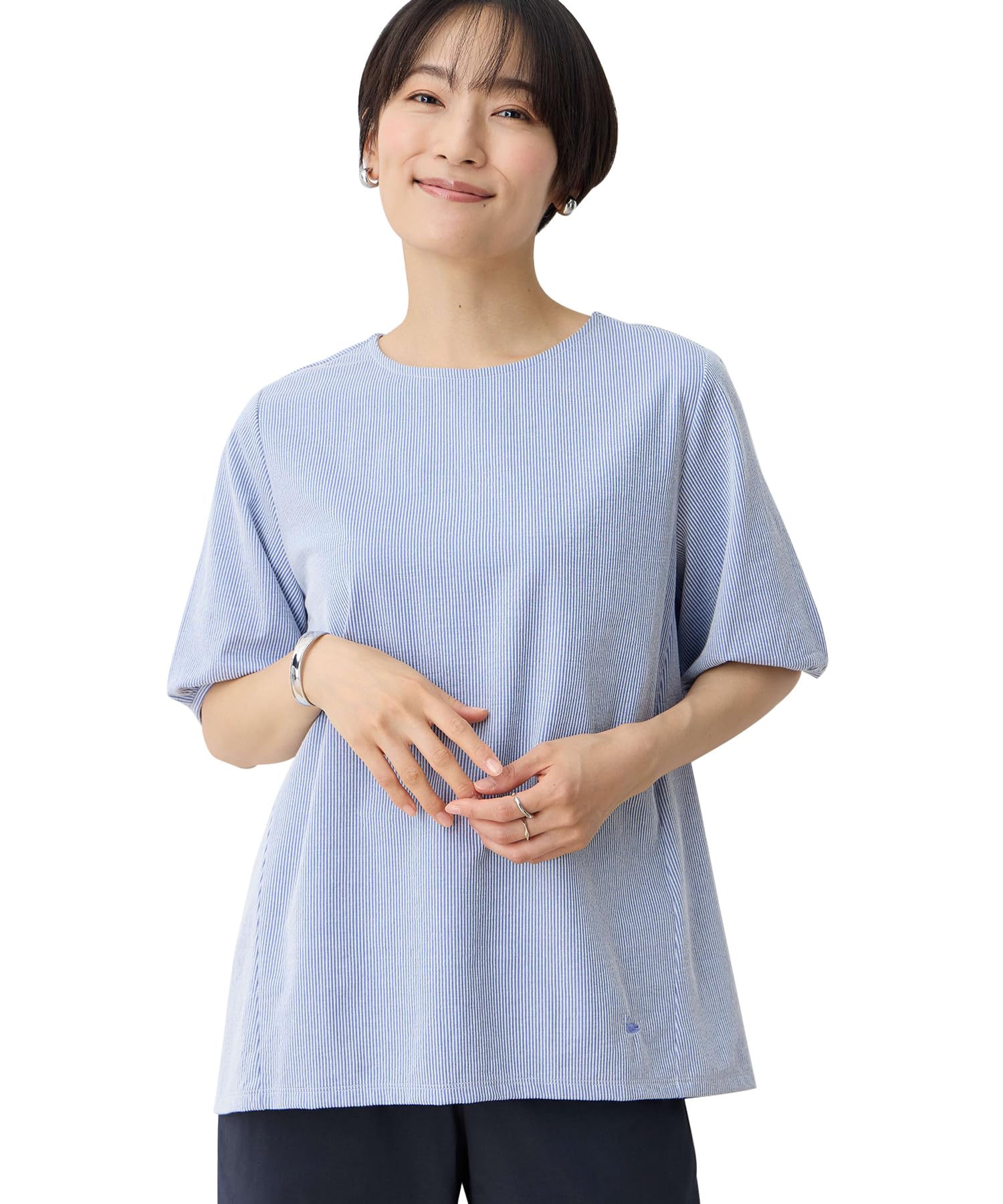 

DECOY Полосатый пуловер Синий Женский 491194,