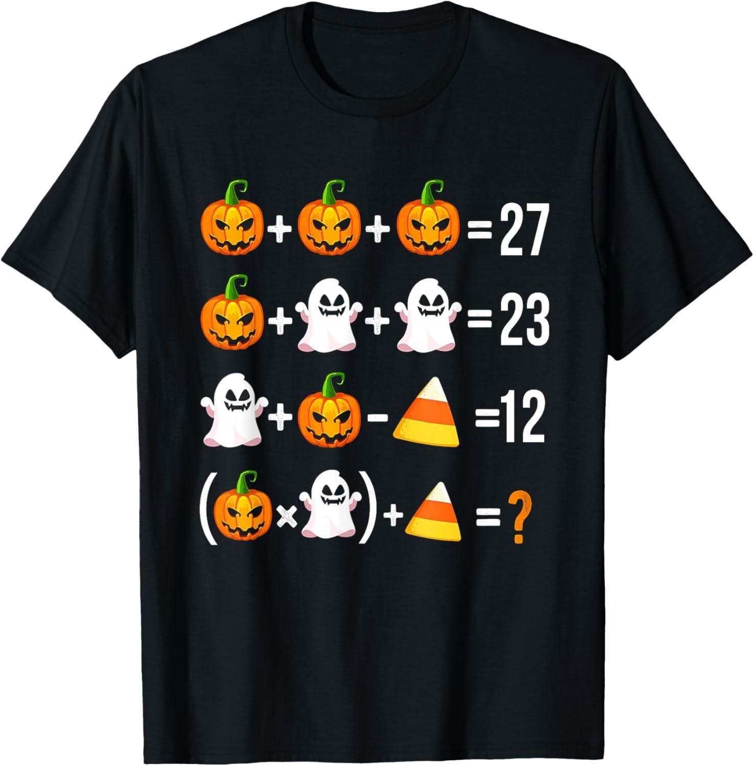 Funny 67 Meme Pumpkin Ghost Math Teacher Halloween Costume unisex T-Shirt Mens Womens Tees Top 4XL