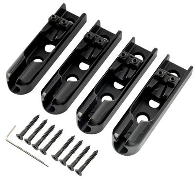 Musiclily Pro 15,5 mm Einzel-Bass-Brücke für 4-Saiten E-Bass, Schwarz (4er-Set)