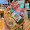 Film Straight Out Mini Camera Keychain LED Flashlight Car Key Chain  Children's Toys
