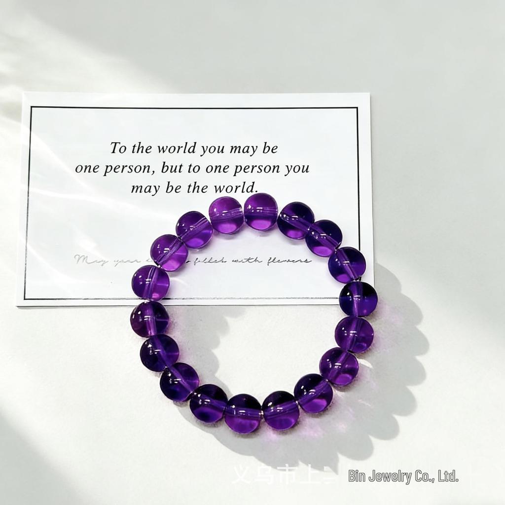 Multicolor Crystal Beaded Bracelet - Women's Korean Style Friendship Jewelry