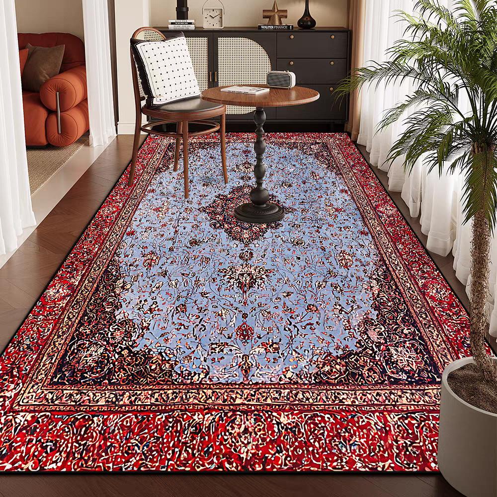 Persian Style Home Decoration Luxury Live Room Carpet Large Size Non-slip Balcony Decor Area Rug Soft Washable Sofa Table Mat