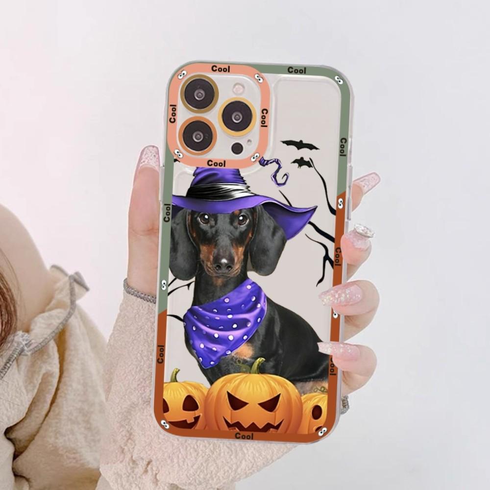 

Чехол для телефона с таксой для iPhone 15 14 13 12 11 Pro Max Mini X Xs XR Прозрачный чехол iphone 11pro max