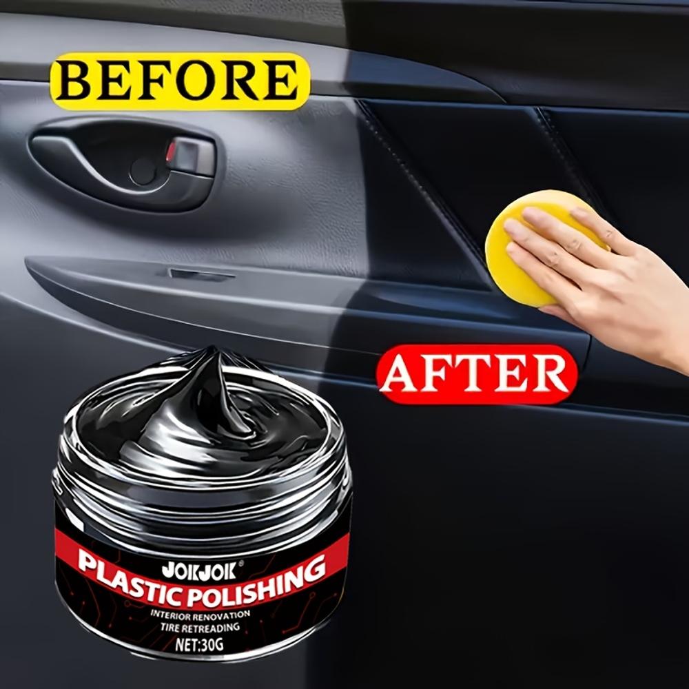 JOKJOK All-in-One Car & Plastic Polish Kit - Heavy-Duty Shine Wax, Black/Gloss Restorer, Tire & Trim Renewal, Scratch Remover Fo