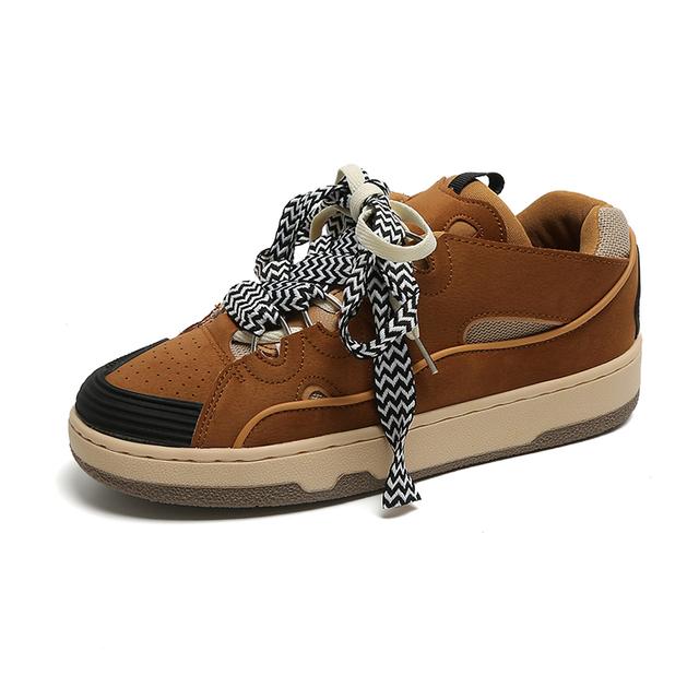 Casual Shoes Thick Shoestring Flat Comfortable Shoes Men 'S Spring Fashion Tennis Sneakers P25d50