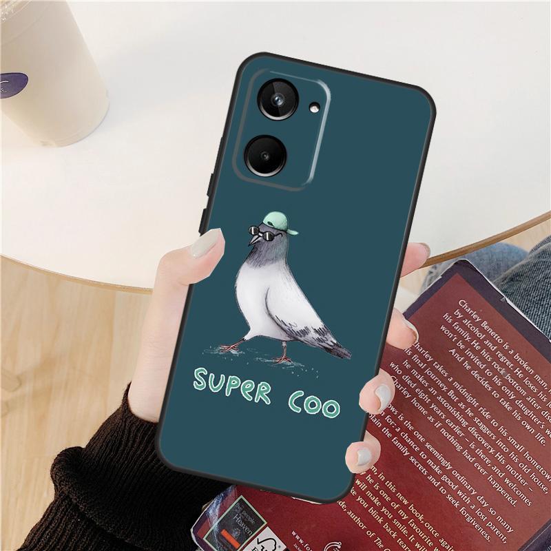 Pigeons Doves Bird Birds Flock Case For Realme C55 C75 C67 C61 C53 C51 C21Y C25S 10 11 12 13 14 Pro Plus GT 6T 6 5 GT7 Pro