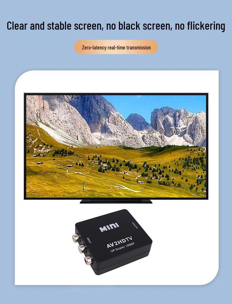 1080P AV to HDMI Video Converter for RCA Devices & Game Consoles