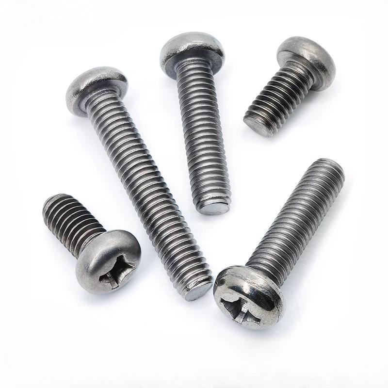 10 PCS M1 M1.2 M1.4 M1.6 M2 M2.5 M3 M4 M5 M6 M8 X 3 4 5 6 8 10 12-50mm TA2 GR2 Titanium Button Phillips Pan Head Screw Bolts