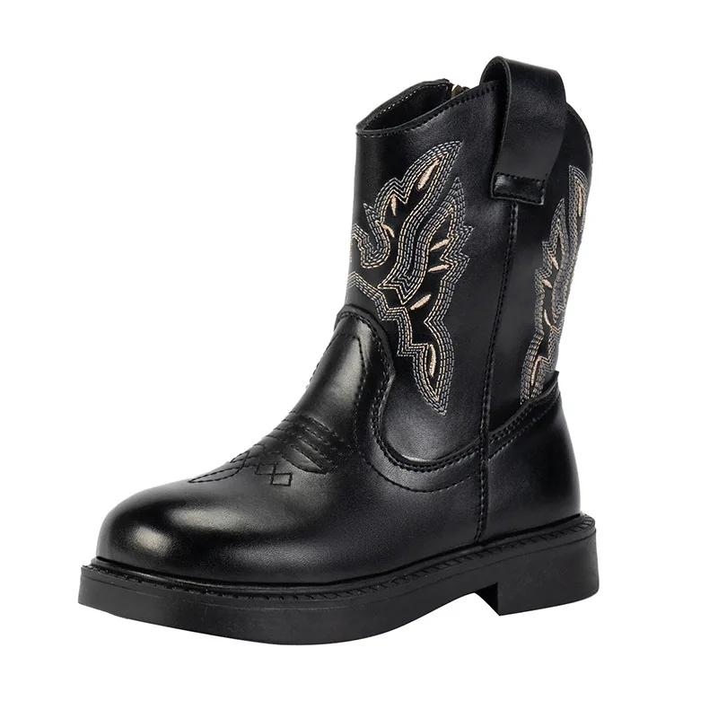 

Botas Girls Boots Waterproof Cowboy Boots Childrens Short Anti Slippery Boot Thick Boot Kids Boot Zapatos 30 чорний