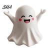 Holiday Party Table Centerpieces Halloween Ghost Pen Holder, Cute Mini Figurine Desk Decor, Funny Desktop Cup Pencil Stand Ornament, Creative