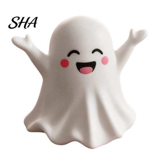 Holiday Party Table Centerpieces Halloween Ghost Pen Holder, Cute Mini Figurine Desk Decor, Funny Desktop Cup Pencil Stand Ornament, Creative