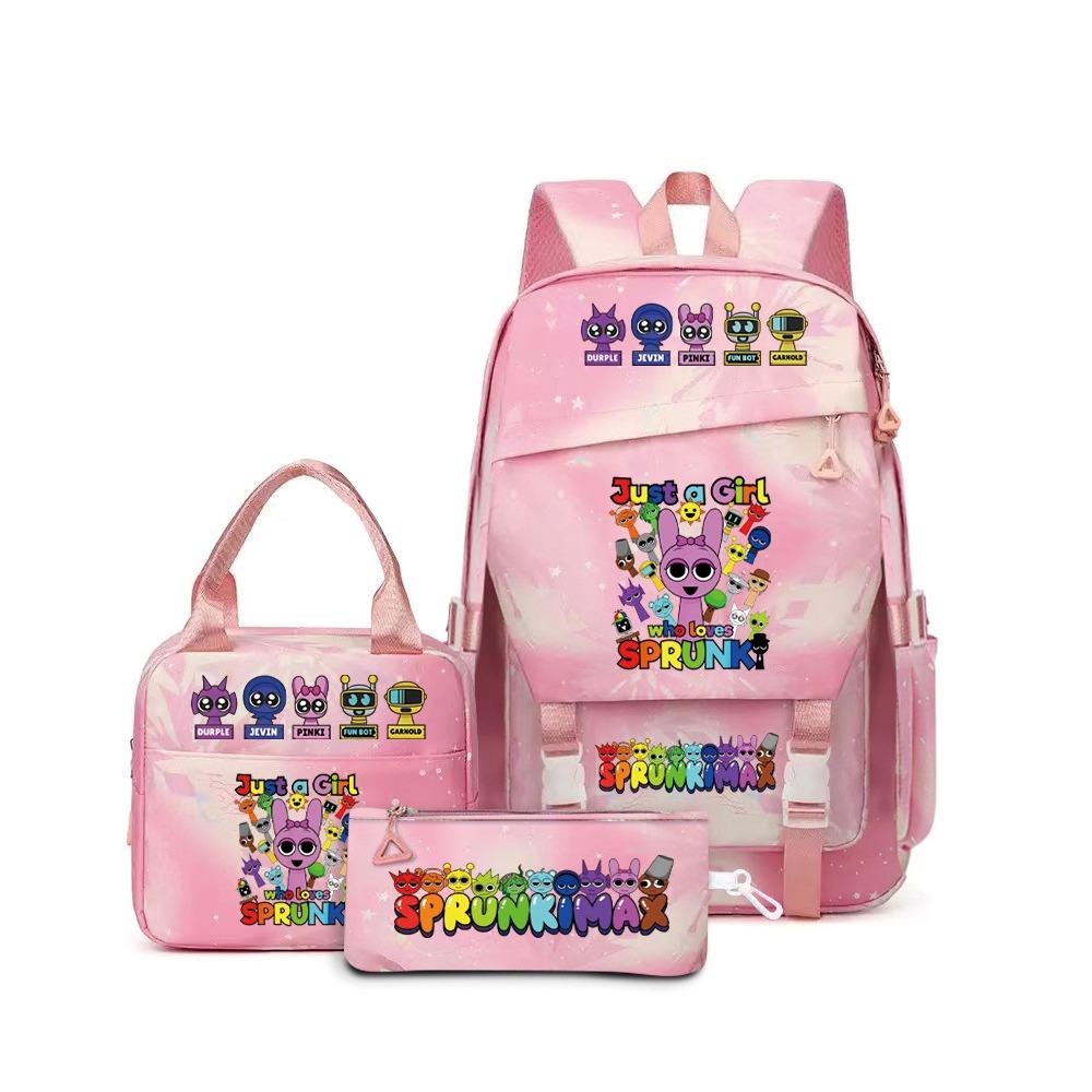 Sprunki Music Rhythm Box School Bag Game Backpack Junior High School Student Leisure Bag Travel Bag D