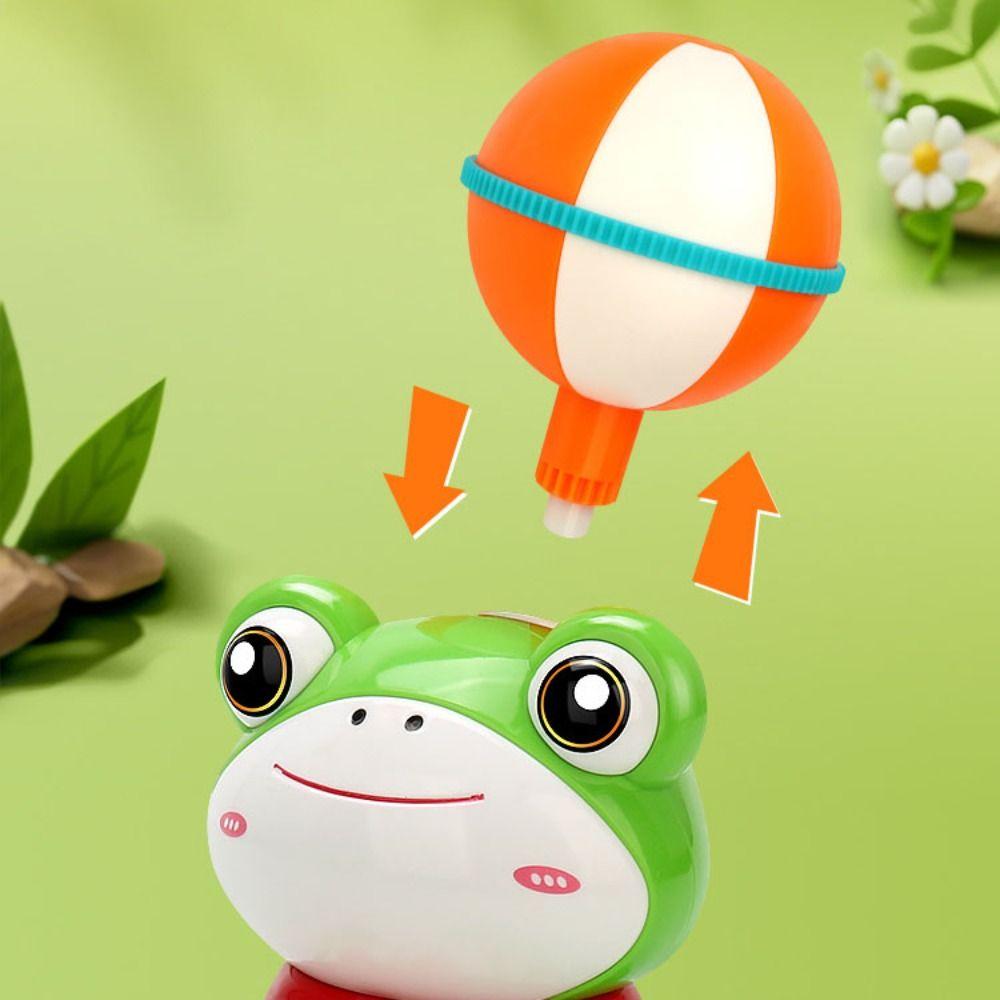 Plastic Spinning Ball Frog Toy with Lights Kids Electric Frog Toy  Birthday Gift