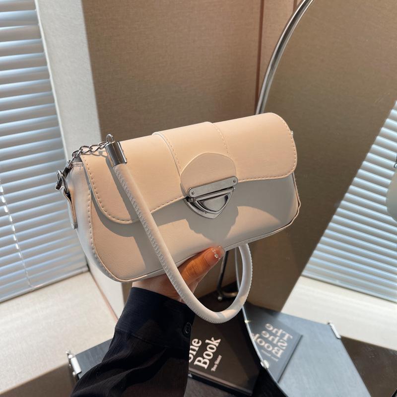 2025 Niche Design New Women's Bag Spring and Summer Retro Lock Underarm Bag Versatile Single Shoulder Messenger Bag