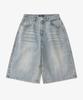 TOFFEE Washed Bermuda Denim Pants (Light Blue)