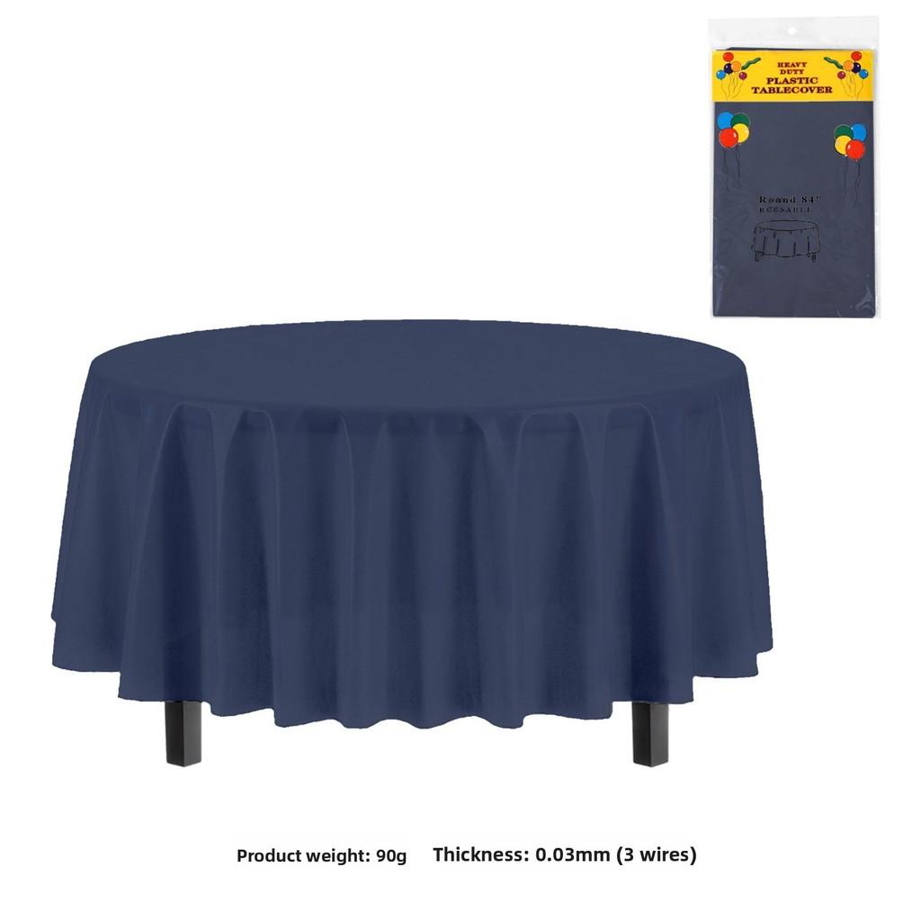 Classic Disposable Round Plastic Disposable Tablecloth With Waterproof Finish For Party Events And Hotel Use