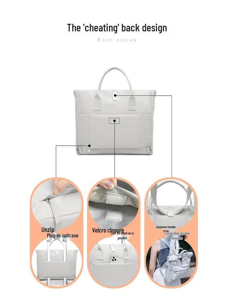 Large Capacity Crossbody Laptop Backpack with Air Cushion Protection for Business Trips